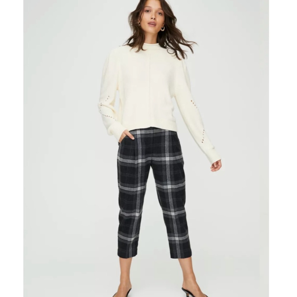 Wilfred Black and White Plaid Trousers